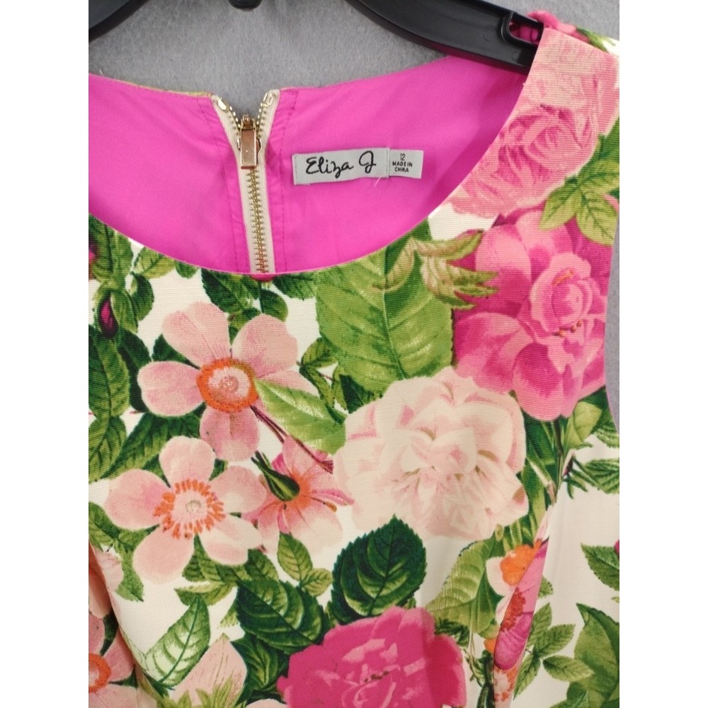 NWT J. Crew Dress Women's XS Long Sleeve Red/Coral Stretch Back Zip Classic - Picture 10 of 10